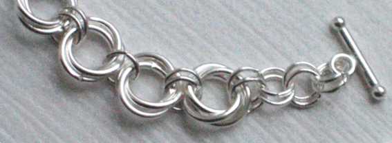 Flower Chainmaille Bracelet detail